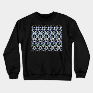 Abstract geometric pattern - blue, green and black. Crewneck Sweatshirt